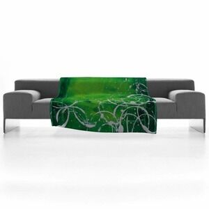 Deny Designs Madart Inc. Richness Of Color Green Fleece Throw Blanket, 50x60 New